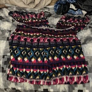 Multicolor Patterned Womens festival flares